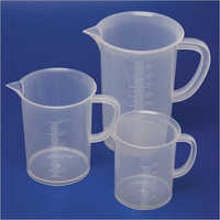 Plastic Measuring Jug - Polypropylene, Various Capacities 250ml To 2000ml, Clear Color - Autoclavable, Chemical Resistant, Easy-grip Handle, Raised Graduations