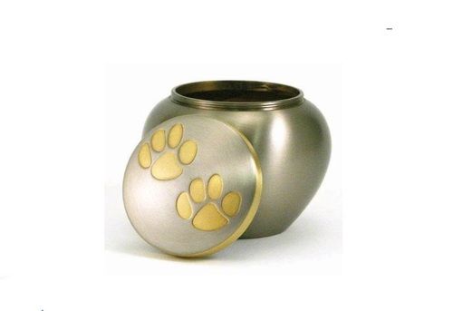 Odyssey Paw Print Pewter Pet Urn Petite New