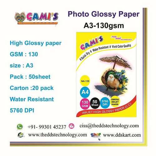 Instant Dry A3 130 Gsm Photo Paper Distributor