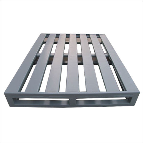 4 Way Double Deck Steel Pallets - Color: Silver