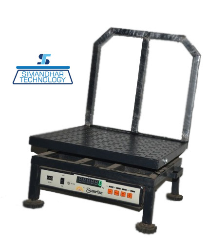Chequered Mobile Platform Scale 600X 600 200 KG