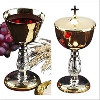 Church Holy Water Cup With Ciborium & Paten By Brassworld India