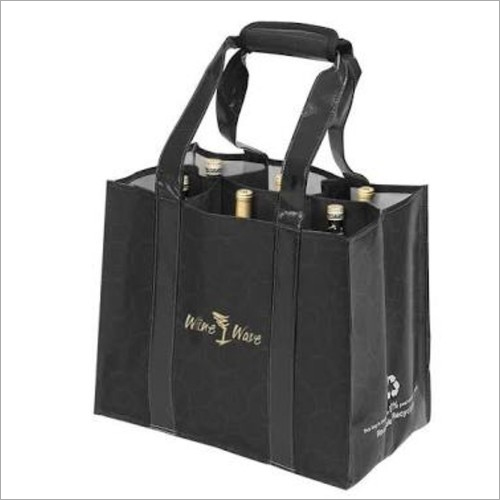 Black Shopping Bottle Bag