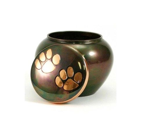 Odyssey Paw Print Copper Pet Urn Small- New