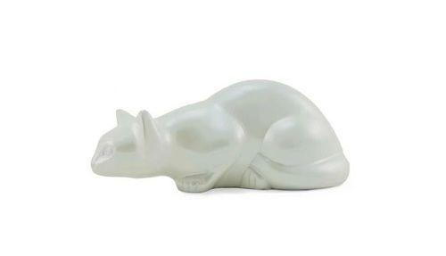 Pearl Pouncing Cat Urn New