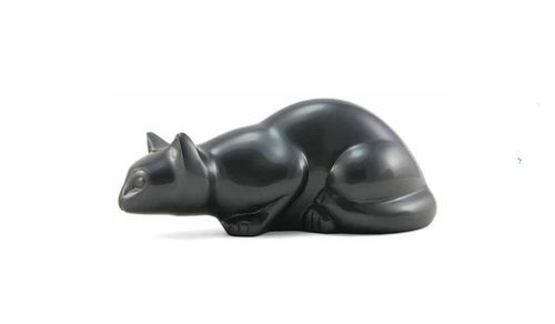 New Slate Pouncing Cat Urn