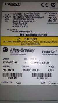 ALLEN BRADLEY CPU 1783-MS10T A