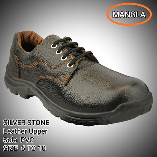 LEATHER UPPER PVC SOLE SAFETY SHOE