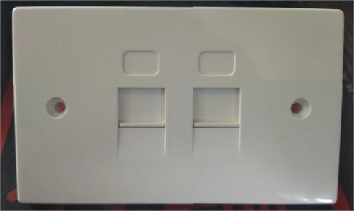 Shuttered American Style Flat Face Plate-Dual