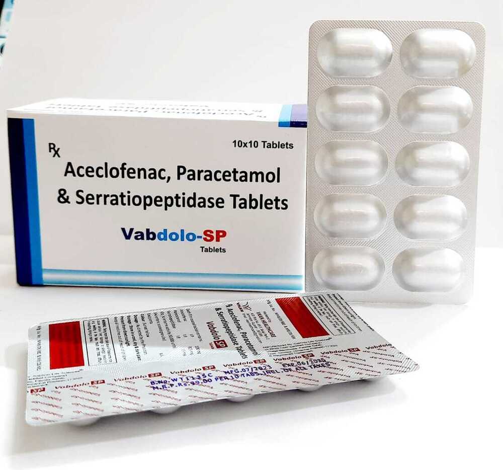 Aceclofenac 100 mg + Paracetamol 325 mg + Serratiopeptidase 15 mg