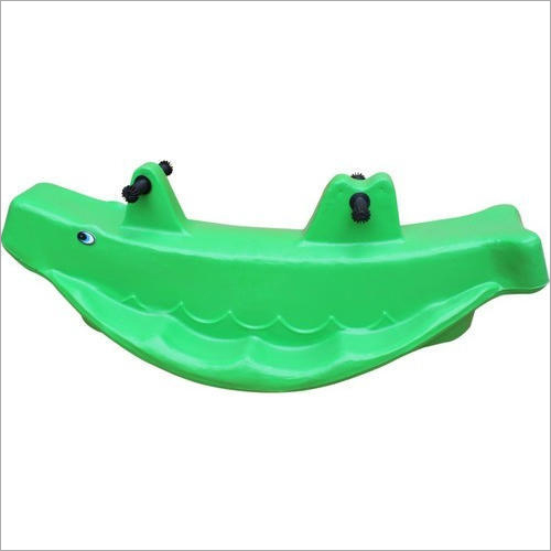 Green Kids Plastic 3 Seater Whale Ride On Toy