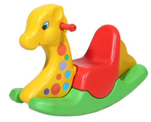 Plastic Giraffe Multicolor Rocker