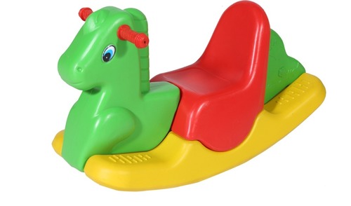 Kids Plastic Pony Ride On Toy - 3 kg Horse Shape Multicolor Rocker Toy | Fun and Safe Indoor Outdoor Play