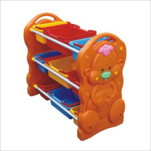 Multicolors Play School Plastic Toy Shelf