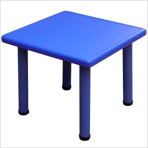 Blue Play School Plastic Square Table