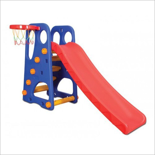 Plastic Play School Indoor Slide With Basketball Game