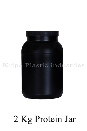 Black Round 2 Kg Protein Jar