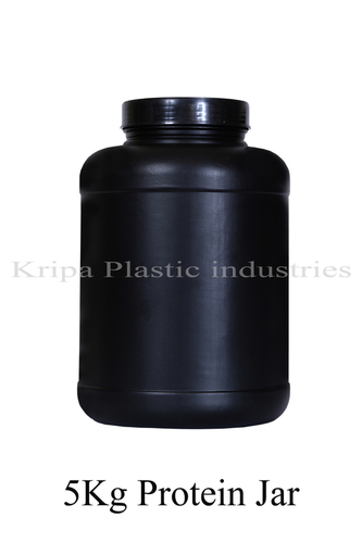 Black Round 5 Kg Protein Jar