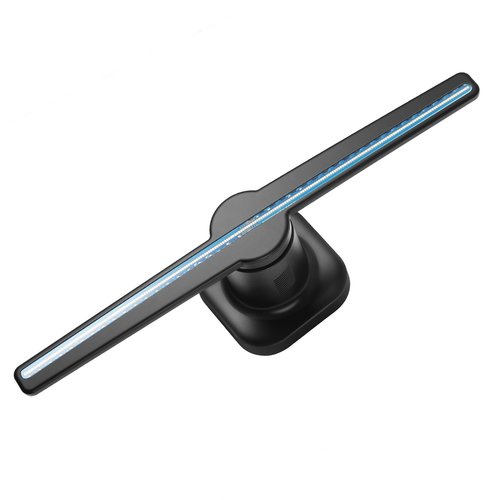 3D Hologram Fan - ABS Plastic, 42/50 CM, Black | 3D Display, RGB LED, Hologram Effect, 1500-3000 RPM, For Retail & Event Marketing