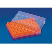 Pcr Tube Rack Polypropylene Labappara - Polypropylene & Transparent Polycarbonate, 96 Slots For 0.2 Ml Tubes, Stackable Design For Space Efficiency