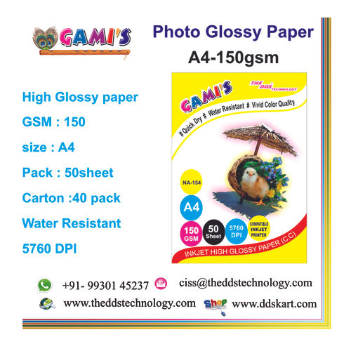 A4 150 GSM glossy photo paper price