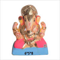 Painting 6x5x8 Inch Clay Ganesh Statue