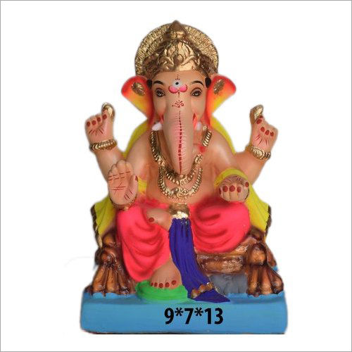 Painting Hindu God Ganesha Statue