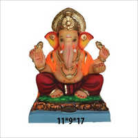 Painting Eco Friendly Clay Ganesh Statue