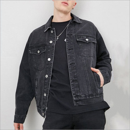 Long Sleeve Cropped Denim Jackets Black Button Closure Flap - Temu