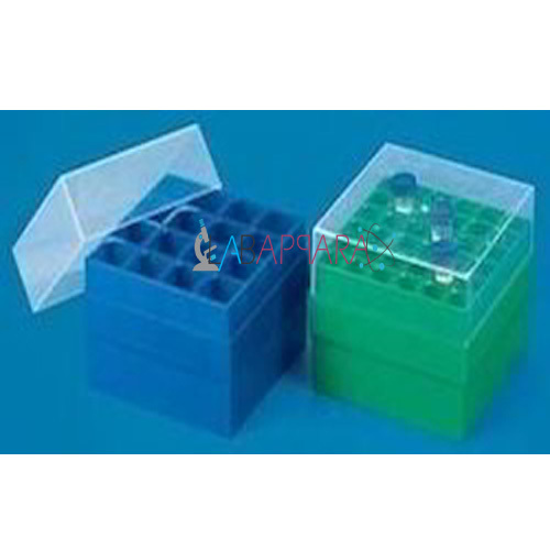 Centrifuge Tube Box Polypropylene Labappara - Polypropylene For 15ml and 50ml Tubes Transparent Top for Easy Identification Indexed Grid Design