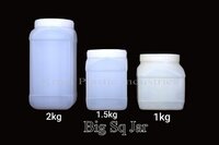 White Big Square Jars