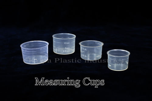 Transparent Plastic Measuring Cups Size: 5ml/7.5ml/10ml/15ml