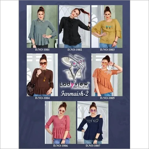 Designer Latest Stylish Woman Embroidered Top