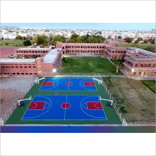 rubber pu basketball court