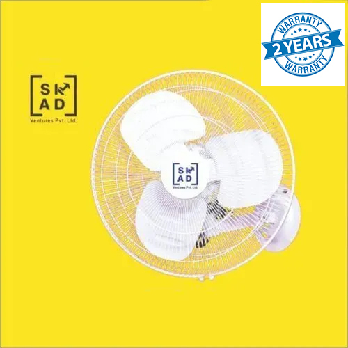 Wall Mounted Pedestal Fan - 450mm Sweep Size 130W Power Consumption White/Grey Finish | 3 Motor Speeds Air Delivery 1220 FT/min 2 Years Warranty