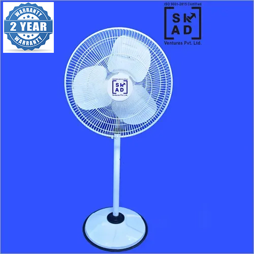 White Gold Pedestal Fan-White