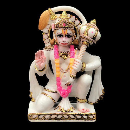 Marble Sitting Hanuman Ji