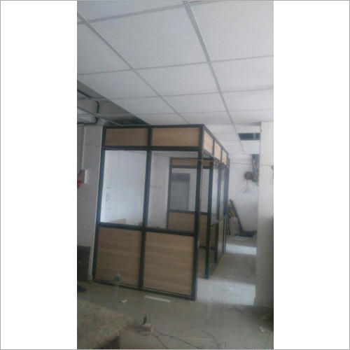 Silver Aluminium Glass Partition