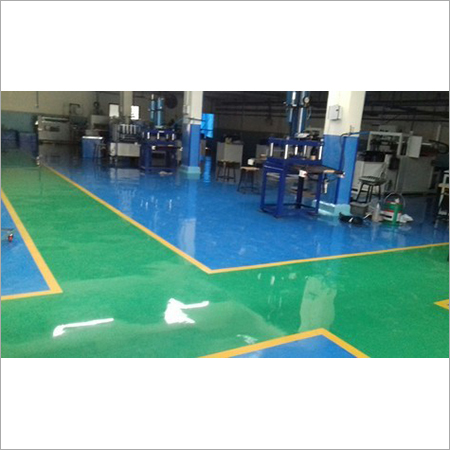 Colored Epoxy Flooring Application: Industrial