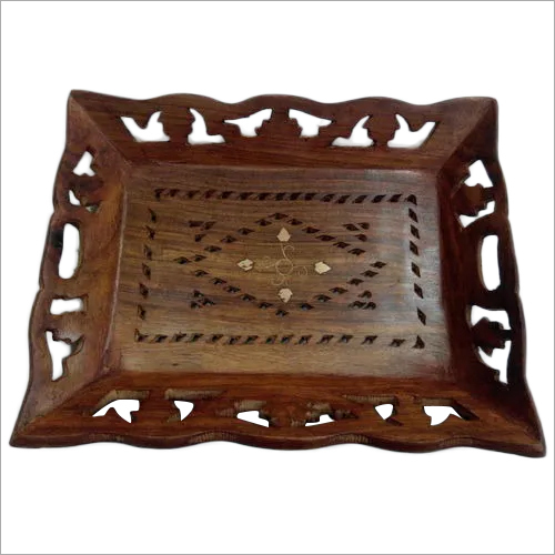 Multiple Color Available Wooden Designer Serving Tray