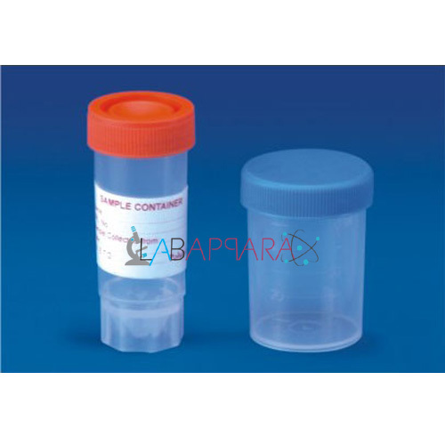 Urine Container Polypropylene Labappara - 30 ml / 60 ml Size | Leakproof Cap, Exceptional Contact Clarity for Reliable Sample Collection