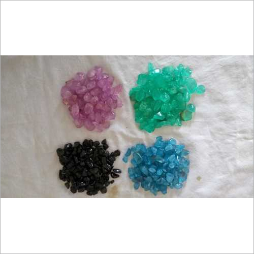 Crystal stone pebbles with Colored dyed Glossy Polished stone Recycled Small chips and Pebbles