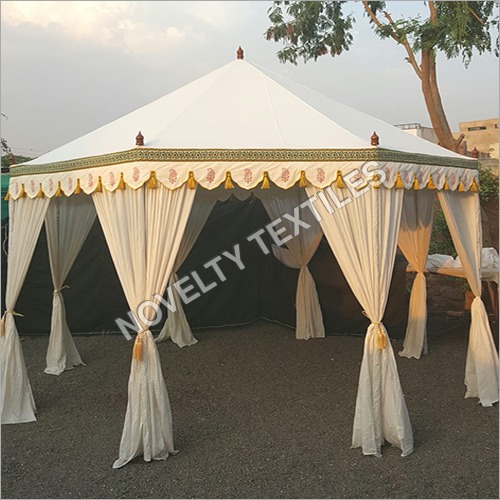White & Cream Outdoor Hexagonal Wedding Tent