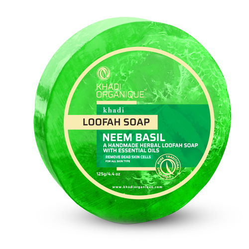 Green Neem Basil Loofah Soap