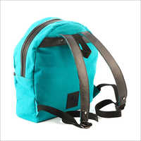 Waxed  Canvas Backpack In  Blue Gender: Unisex