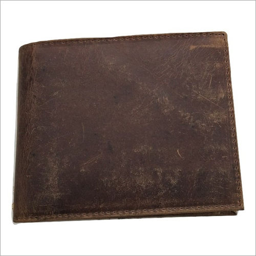 Mens Brown Leather Wallet Size: Customize