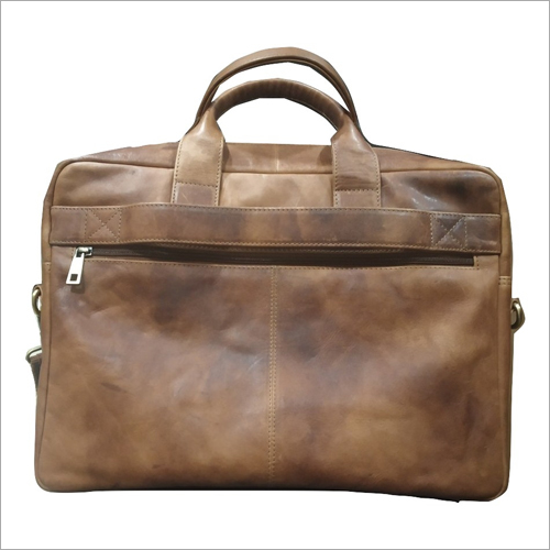 Brown Leather Briefcase Laptop Bag Design: Standard