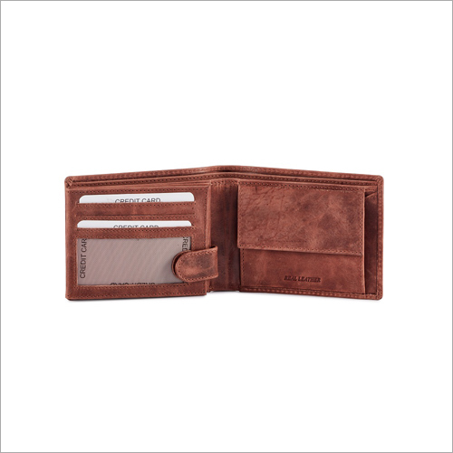 Mens Light Brown Leather Wallet