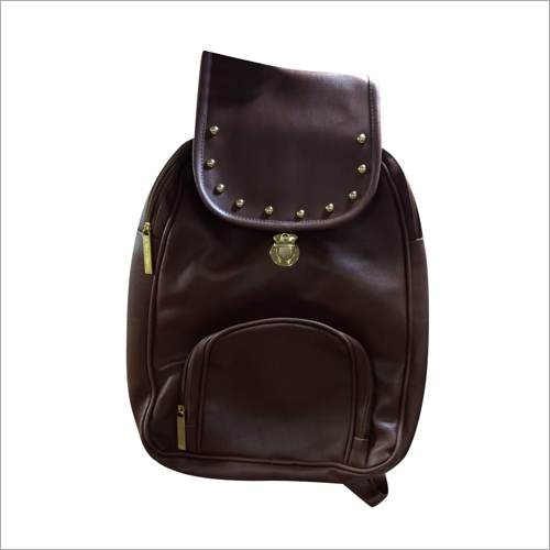 Ladies Brown Backpack Bag