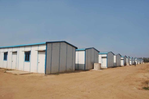Puff Labour Colony - Container, Wooden, Metal Sheet, Cement Board, Sandwich Panel | 50mm Wall Thickness, Sliding Windows, Durable Design, 15-Year Life Span